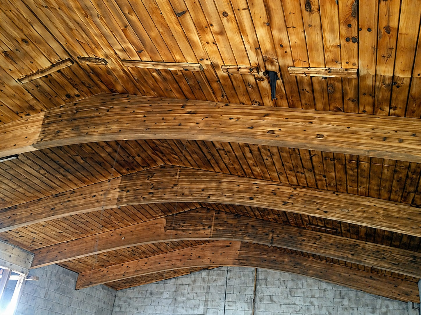 Restored and sealed wood after treatment